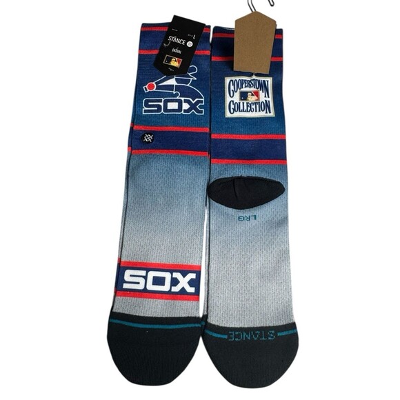 Stance Chicago White Sox Mens Large Crew Sock 2023 Cooperstown Collection New - Picture 5 of 5
